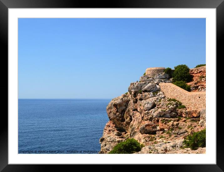 Rocky coast of Majorca Framed Mounted Print by Paulina Sator