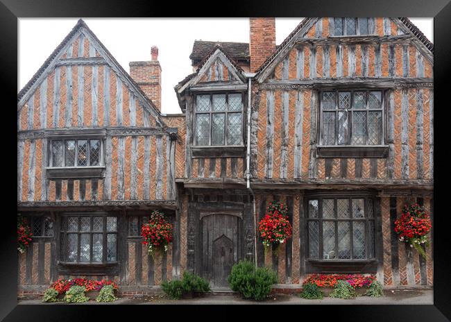 Lavenham Village Suffolk Framed Print by Graham Custance