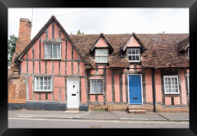 Lavenham Village Suffolk Framed Print by Graham Custance