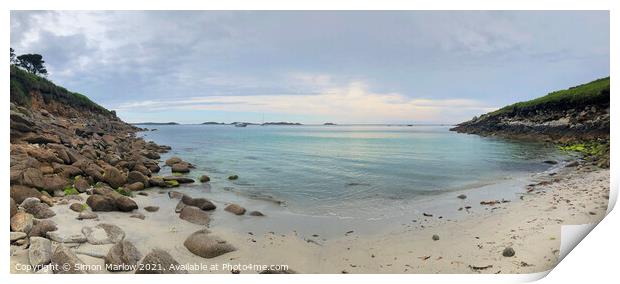 Serene Watermill Cove Panorama Print by Simon Marlow