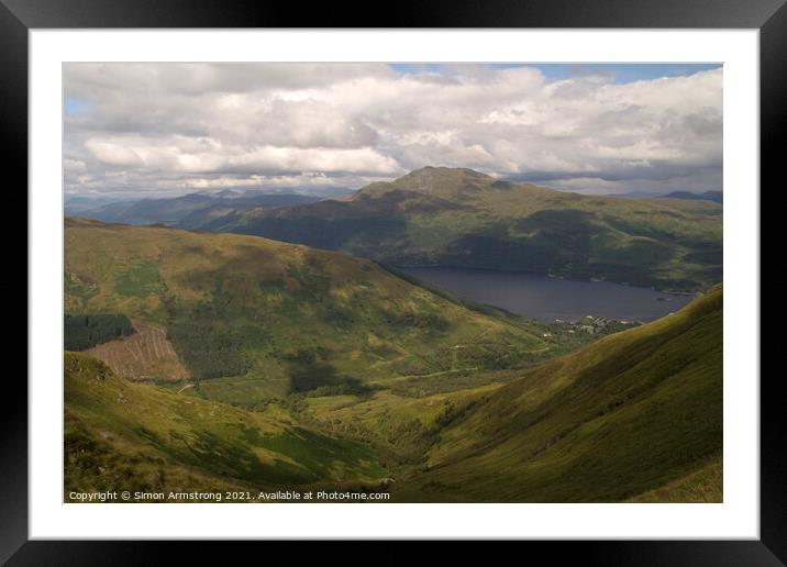 A towering view of Loch Lomond Framed Mounted Print by Simon Armstrong