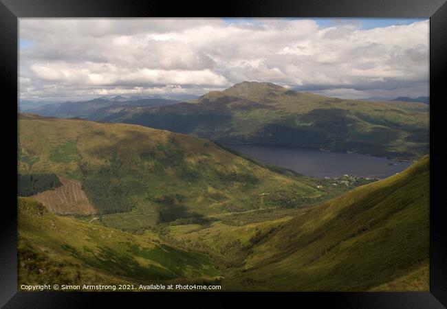 A towering view of Loch Lomond Framed Print by Simon Armstrong