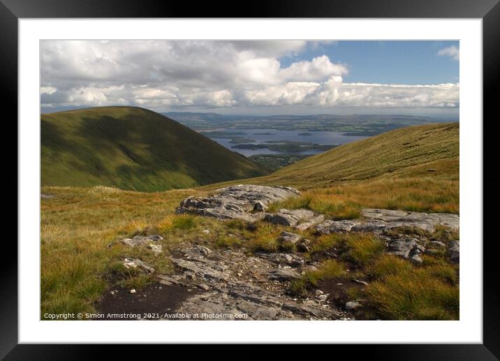 View of Loch Lomond from Bienn Dubh, Luss, Scotlan Framed Mounted Print by Simon Armstrong