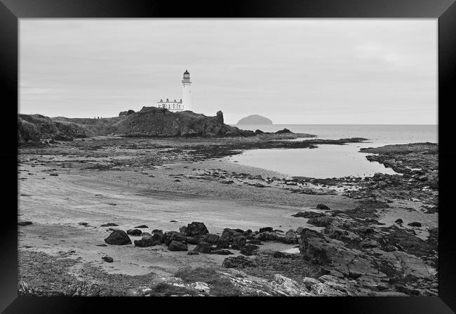 Rocky beach at Turnberry, Ayrshire Framed Print by Allan Durward Photography