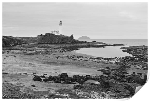 Rocky beach at Turnberry, Ayrshire Print by Allan Durward Photography