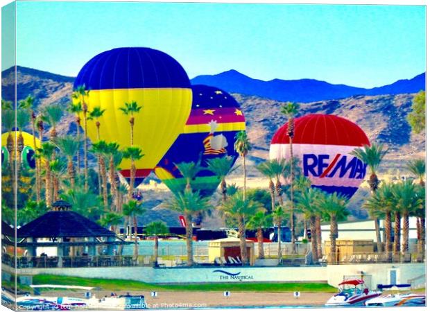 Lake havasu ballon festival Canvas Print by tom harrison