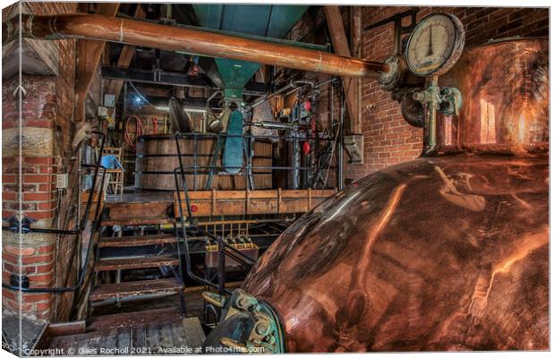 Brewing beer brewery Masham Yorkshire Canvas Print by Giles Rocholl