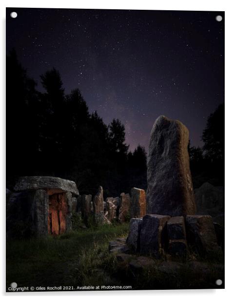 Druids Temple Masham Yorkshire Acrylic by Giles Rocholl