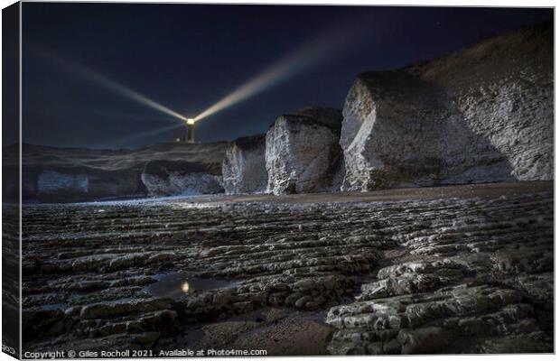 Flamborough lighthouse Yorkshire Canvas Print by Giles Rocholl