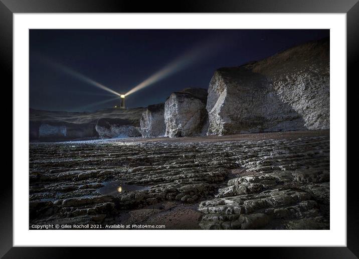 Flamborough lighthouse Yorkshire Framed Mounted Print by Giles Rocholl