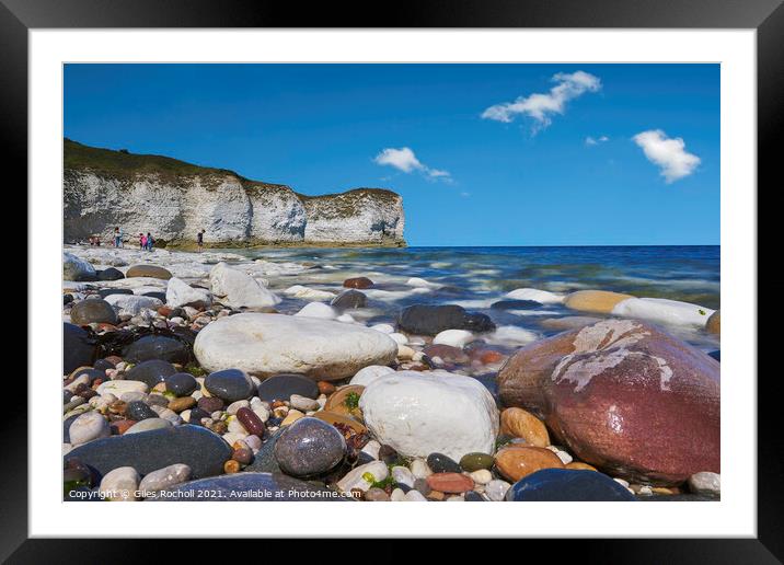 Yorkshire beach Flamborough Framed Mounted Print by Giles Rocholl