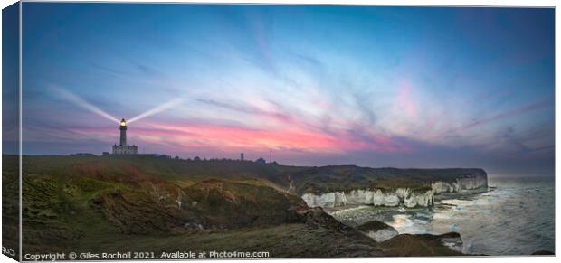  Flamborough lighthouse Yorkshire Canvas Print by Giles Rocholl
