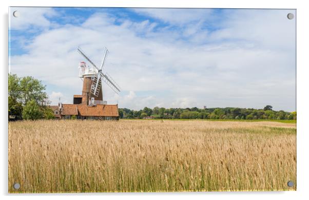 Cley Windmill panorama Acrylic by Jason Wells