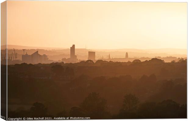 Leeds skyline Yorkshire Canvas Print by Giles Rocholl