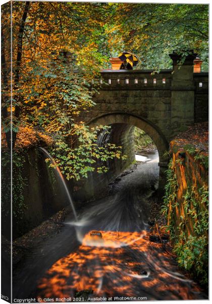 Hebers Ghyll Ilkley Yorkshire Canvas Print by Giles Rocholl
