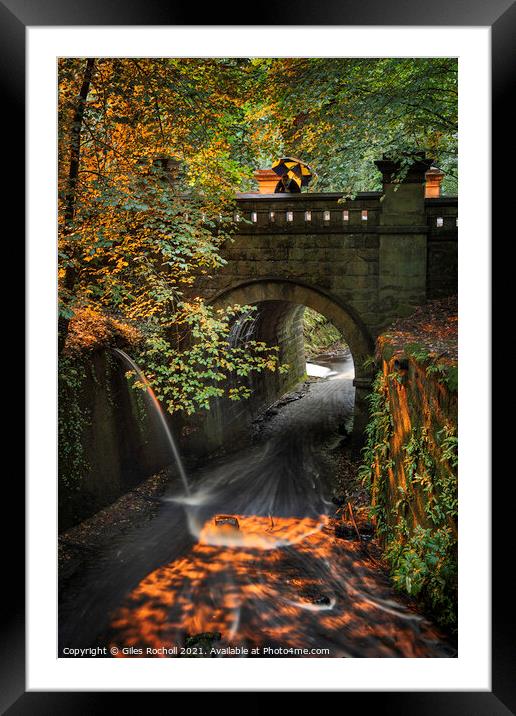 Hebers Ghyll Ilkley Yorkshire Framed Mounted Print by Giles Rocholl