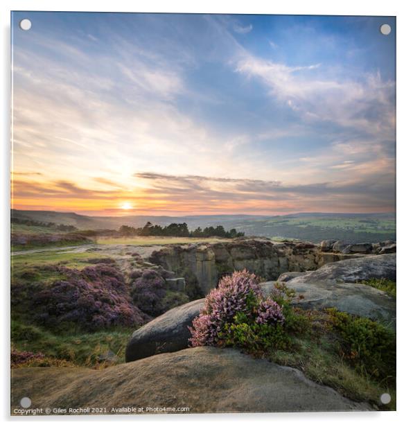 Ilkley Moor Yorkshire Acrylic by Giles Rocholl