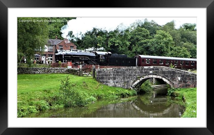 Majestic Steam Train Crossing Iconic Staffordshire Framed Mounted Print by Mark Chesters