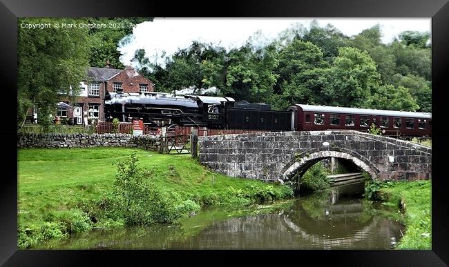 Majestic Steam Train Crossing Iconic Staffordshire Framed Print by Mark Chesters
