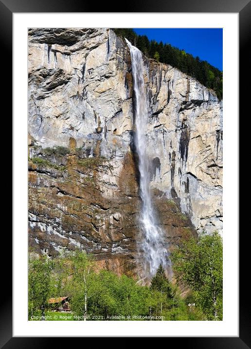 The Cascading Beauty of Staubbach Framed Mounted Print by Roger Mechan