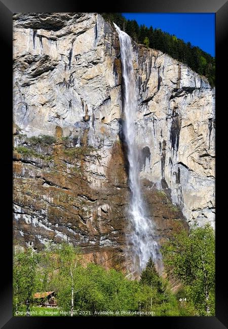 The Cascading Beauty of Staubbach Framed Print by Roger Mechan