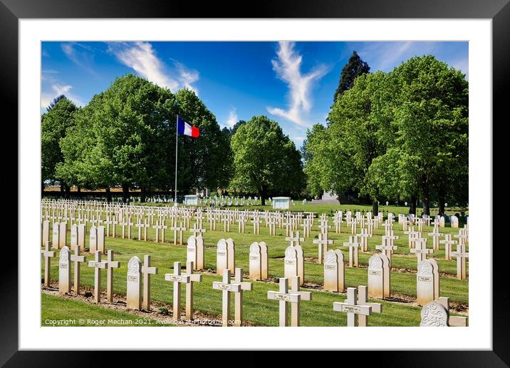 Remembrance in Flavigny-Le-Petit Framed Mounted Print by Roger Mechan