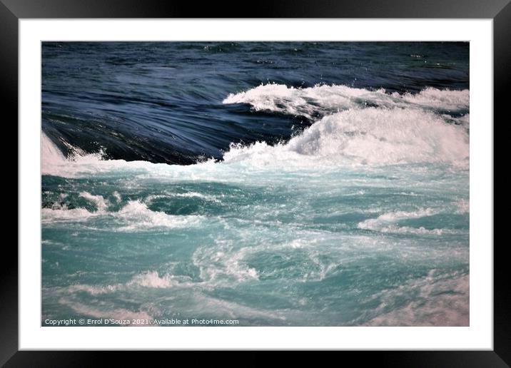 Sea Waves Abstract Art  Framed Mounted Print by Errol D'Souza