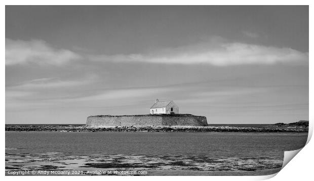 Church in the Sea Print by Andy McGarry