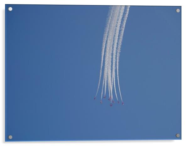 Red Arrows Air Display  Acrylic by Victor Burnside