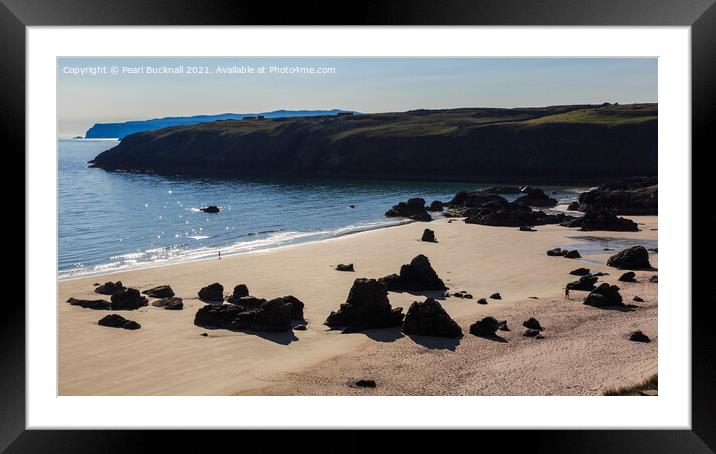 Sparkling Sea in Sango Bay Scotland Framed Mounted Print by Pearl Bucknall