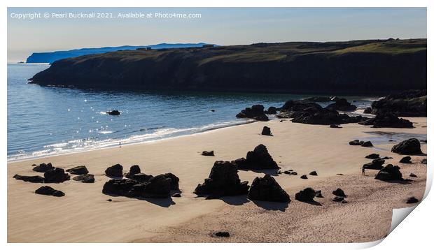 Sparkling Sea in Sango Bay Scotland Print by Pearl Bucknall