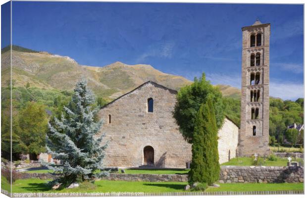 Church of St. Climent de Taull. De-saturated editing Canvas Print by Jordi Carrio