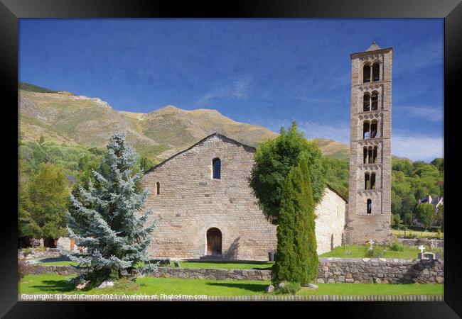 Church of St. Climent de Taull. De-saturated editing Framed Print by Jordi Carrio