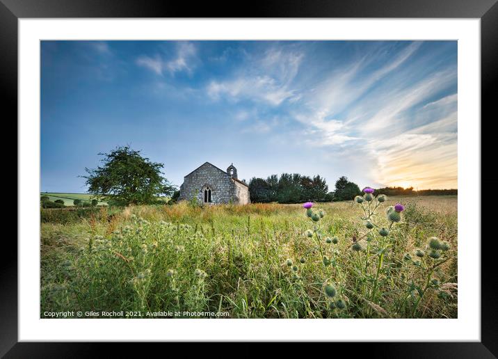 St Marys Lead church Yorkshire Framed Mounted Print by Giles Rocholl