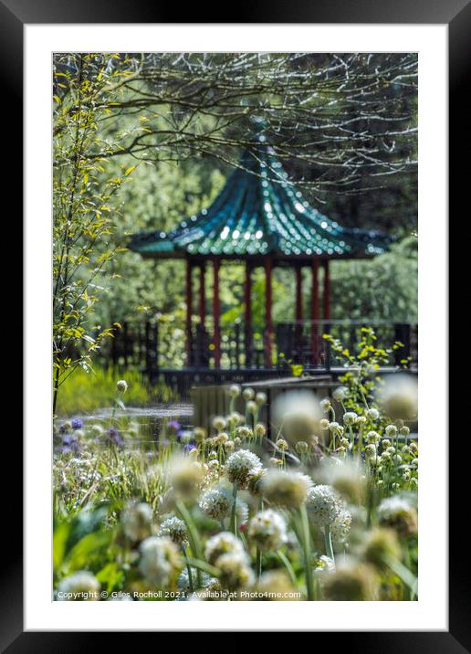 Himalayan Gardens tourism Yorkshire Framed Mounted Print by Giles Rocholl