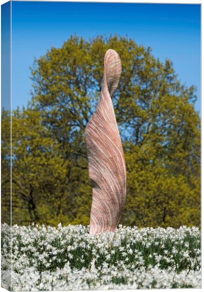 Sculpture Himalayan Gardens tourism Yorkshire Canvas Print by Giles Rocholl
