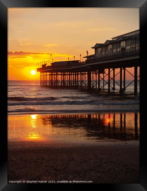 Pier Sunrise Framed Print by Stephen Hamer