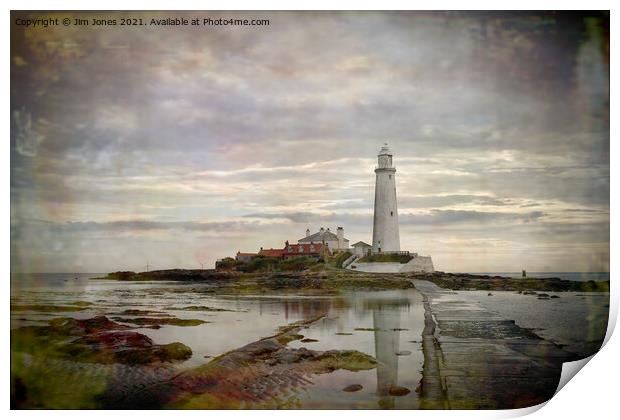 Artistic St Mary's Island Print by Jim Jones