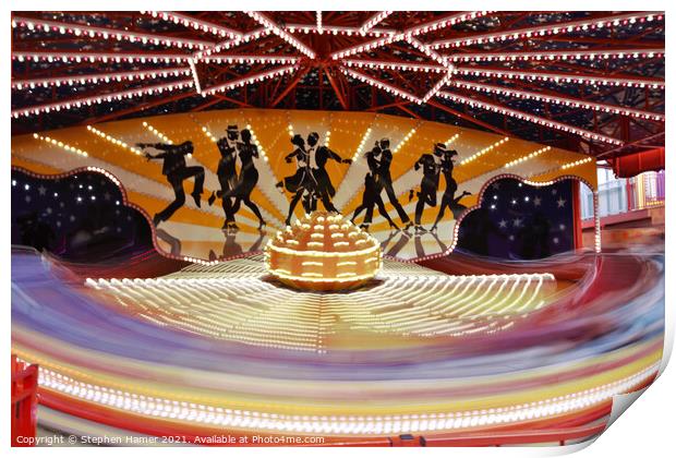 Fairground Ride Print by Stephen Hamer