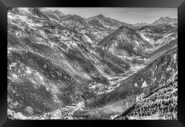 French Alps Valley Framed Print by David Pyatt