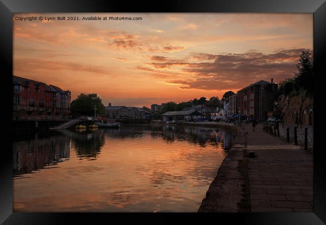 Sunset Exeter Quays Framed Print by Lynn Bolt