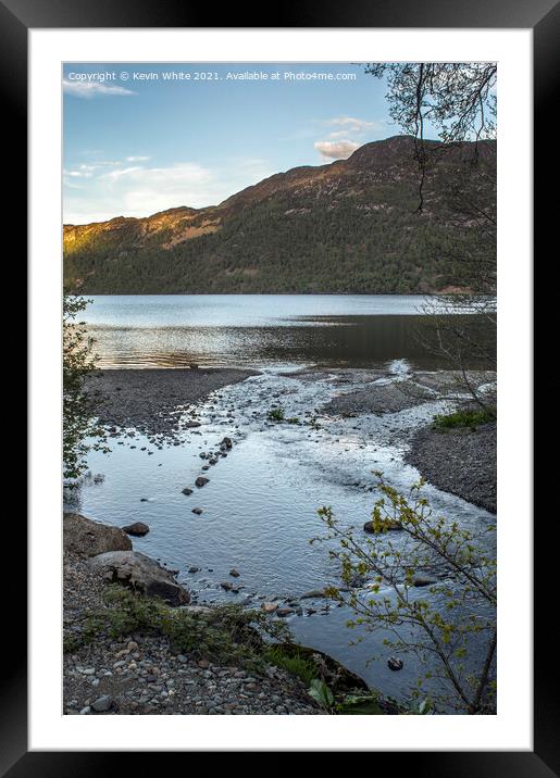 Waters edge Ullswater Framed Mounted Print by Kevin White