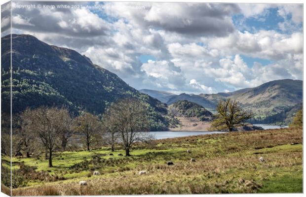 View across to Ullswater Canvas Print by Kevin White