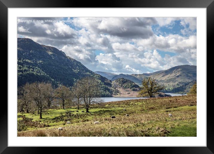 View across to Ullswater Framed Mounted Print by Kevin White