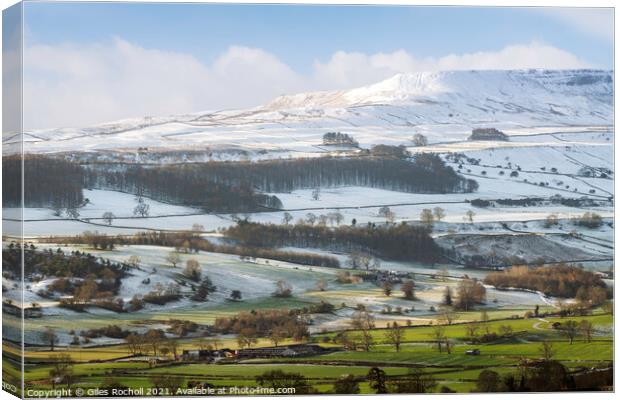 Snow Yorkshire Dales Canvas Print by Giles Rocholl
