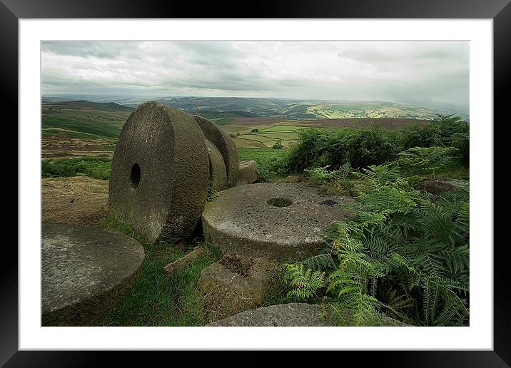 Stanage Stones Framed Mounted Print by Wayne Molyneux