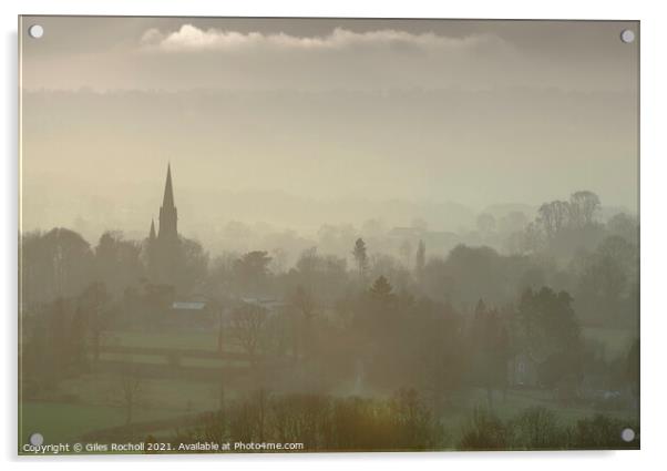Foggy Yorkshire  Acrylic by Giles Rocholl