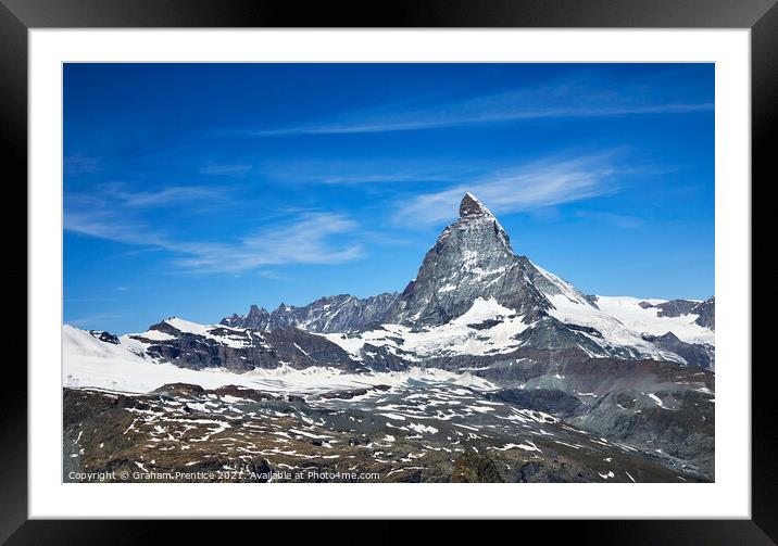 Matterhorn Vista From Gornergrat Framed Mounted Print by Graham Prentice