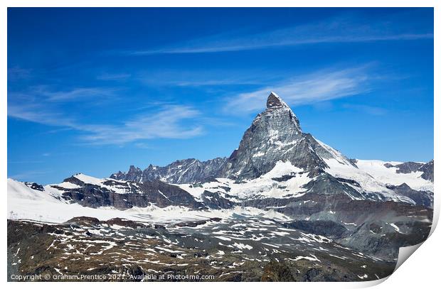 Matterhorn Vista From Gornergrat Print by Graham Prentice
