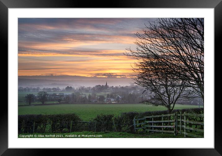 Weeton village Yorkshire Framed Mounted Print by Giles Rocholl